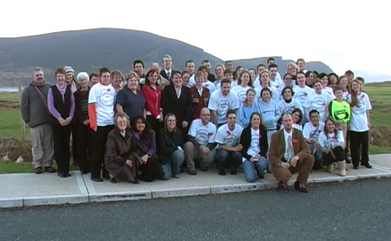 Achill inhabitanst with the international students group