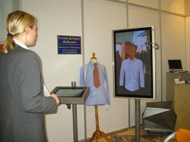 interactive mirror at the Cebit 2003